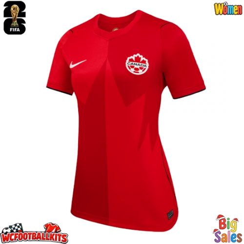 Canada Replica Home Stadium Shirt for Women World Cup 2026 Short Sleeve